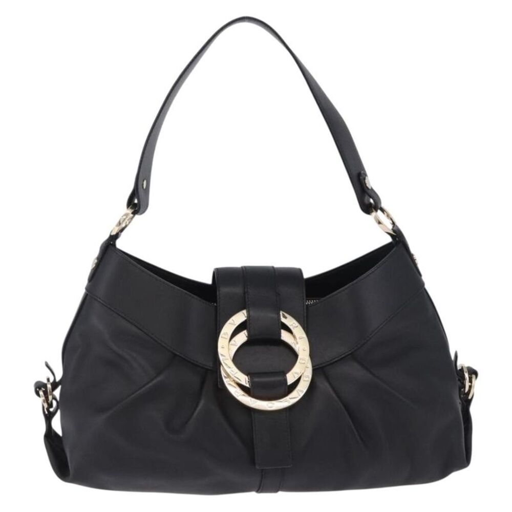 Bvlgari Chandra Hobo Leather Black Leather Handbag